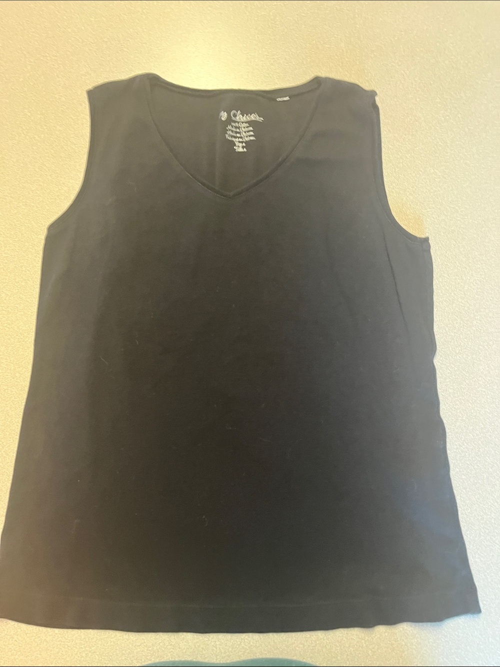 Chico's Black V-Neck Sleeveless Tank